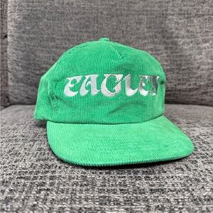 Vintage 80s 90s Philadelphia Eagles Corduroy Embroidered Snapback Cap Hat